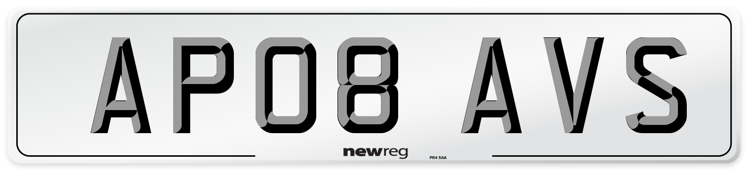 AP08 AVS Number Plate from New Reg